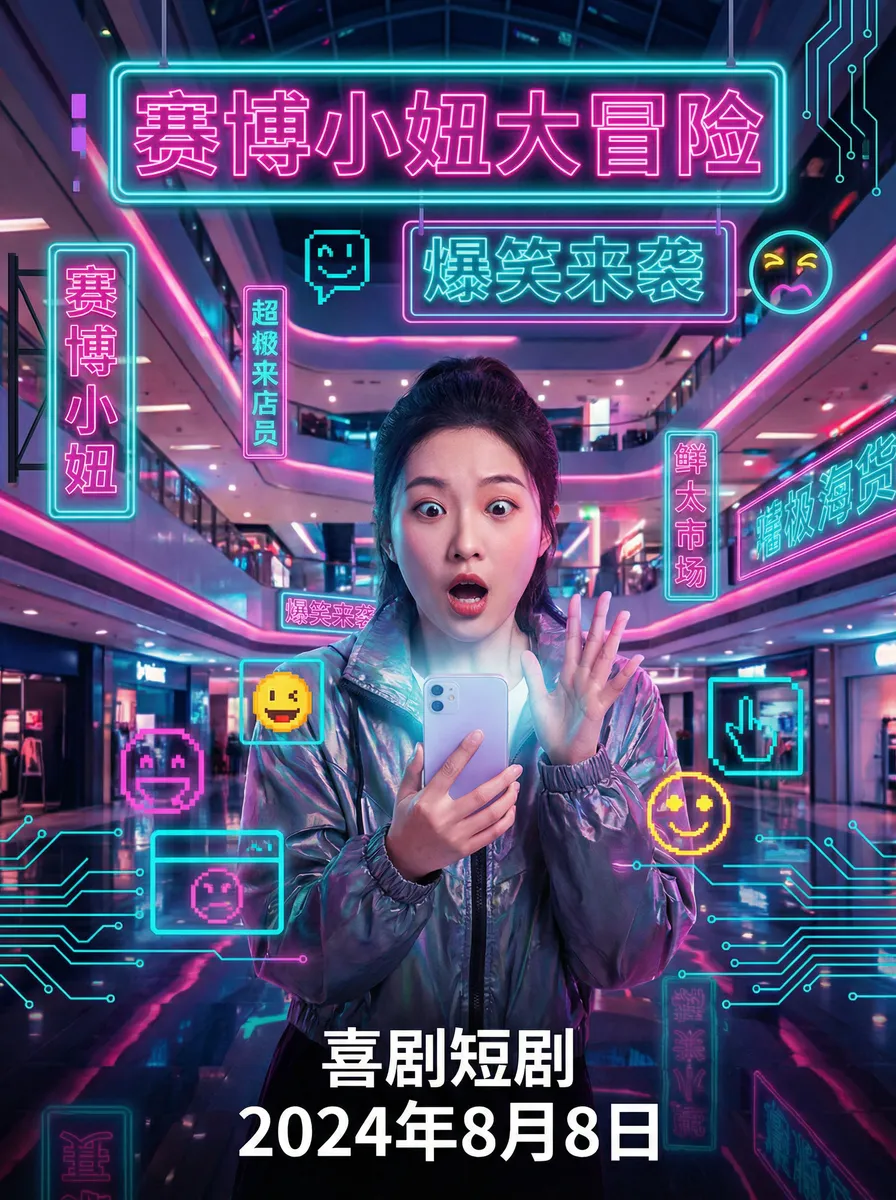 午夜不卡片免费视频 搞笑喜剧短剧 - 赛博小妞大冒险海报